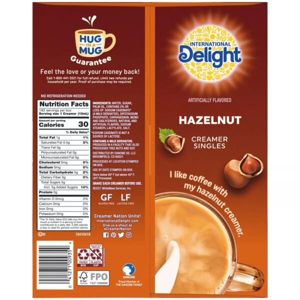 International Delight Hazelnut Coffee Creamer Singles - Image 3