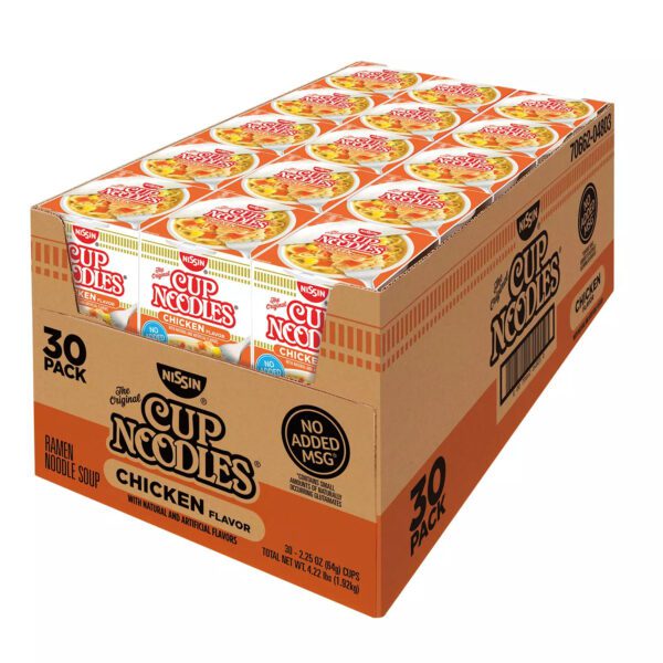 Nissin Cup Noodles, Chicken Flavor (2.25 oz., 30 ct.)