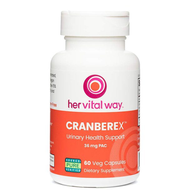 Her Vital Way Cranberex – Cranberry Pills for Women and Men – Cranberry Supplement with 36mg PAC – Cranberry Extract Capsules for Urinary Tract Health and Kidney Care – 60 Veg Capsules