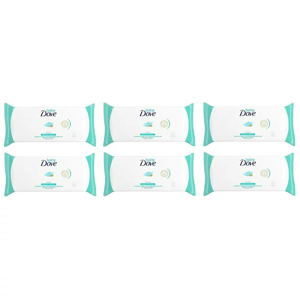 Dove Baby Wipes, Fragrance Free, Sensitive Moisture, As Gentle As Water, Suitable for Newborns