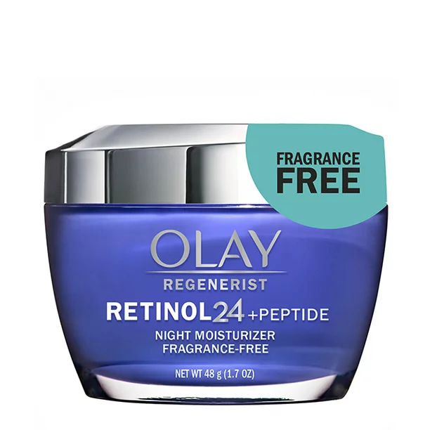 Olay Regenerist Retinol & Peptide Night Face Moisturizer, Smoothing Night Cream, 1.7 fl oz