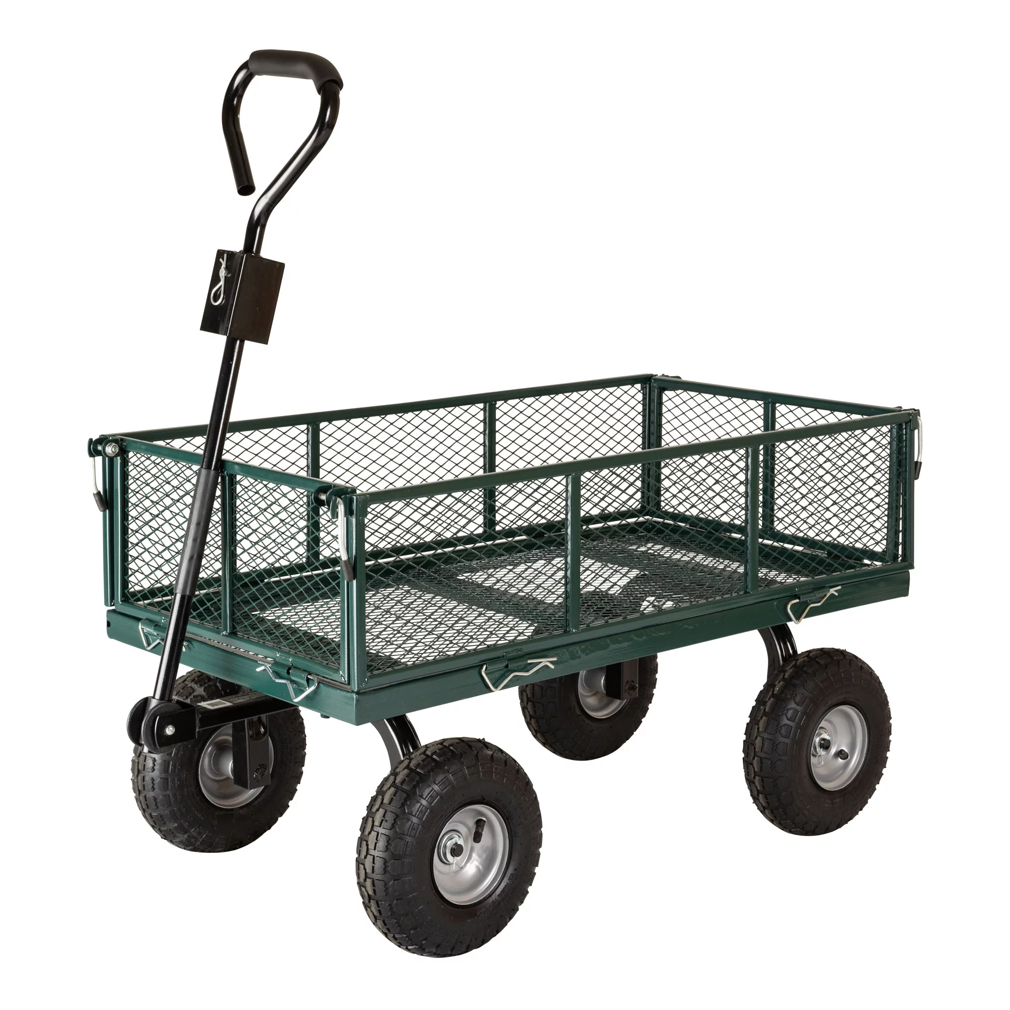 Garden Star 700lb Capacity, 38” x 20” Towable Mesh Garden Utility Cart