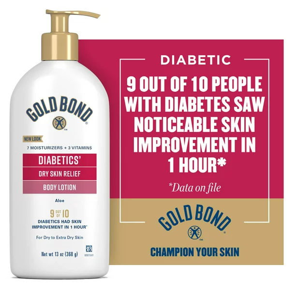 Gold Bond Diabetics’ Dry Skin Relief Body Lotion, 13 oz., With Aloe